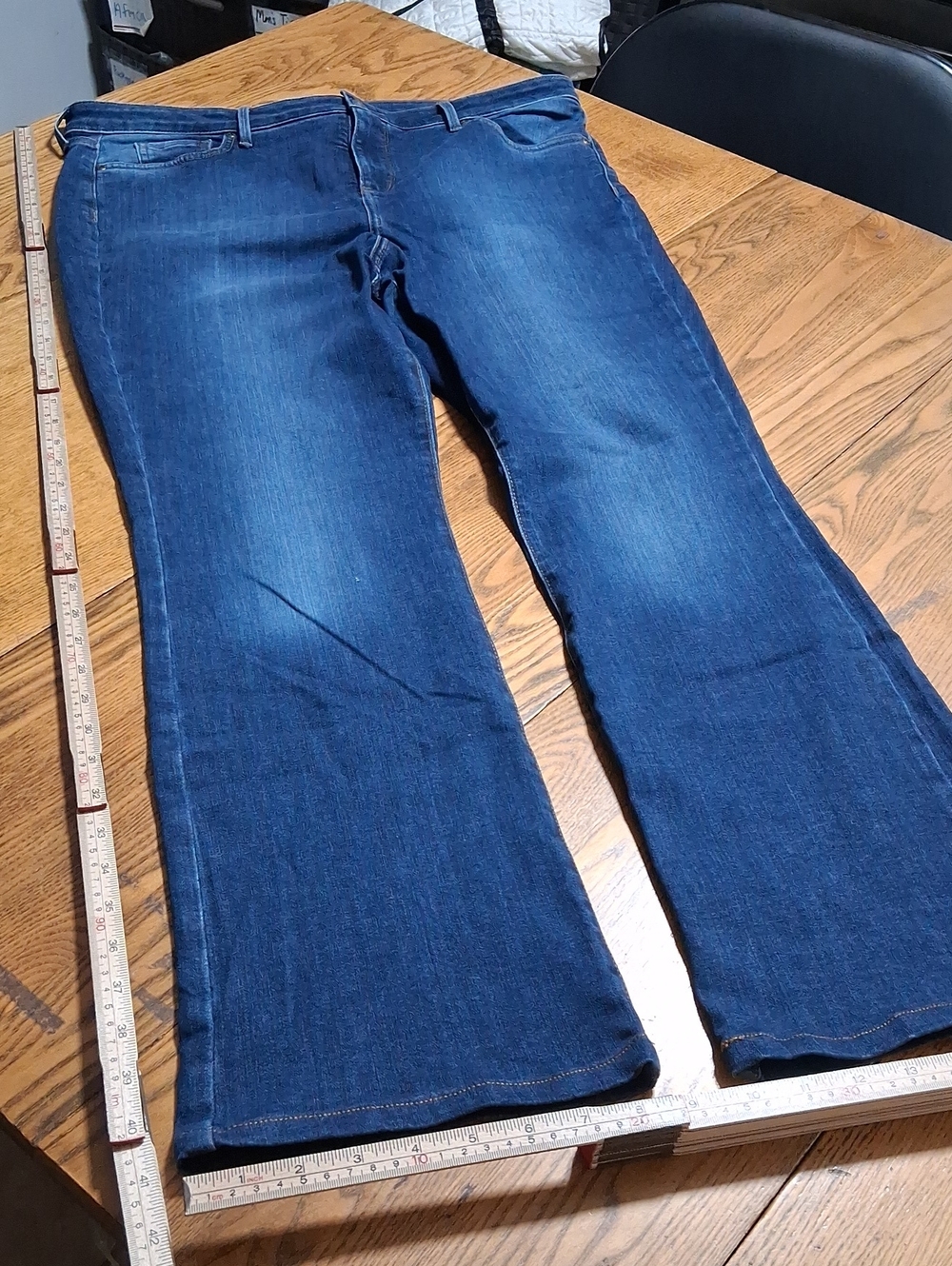 NYDJ Jeans Womens 16 BLUE BARBARA BOOTCUT FLARED KICK Denim Pants Used Preowned